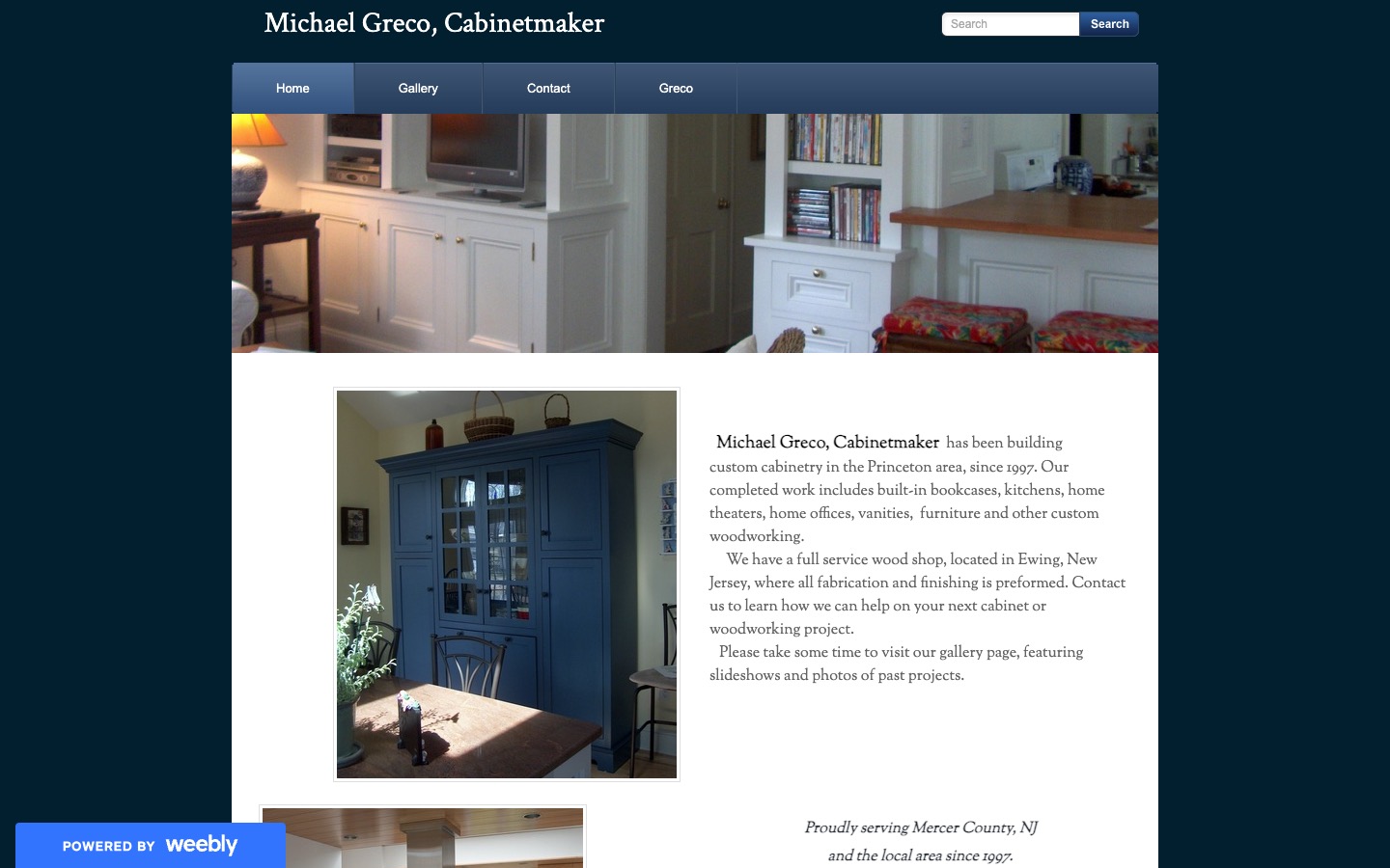The current homepage